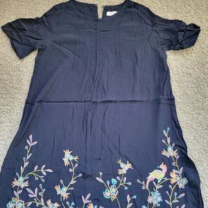 Ann Taylor LOFT Swing Embroidered Mini Dress XS
